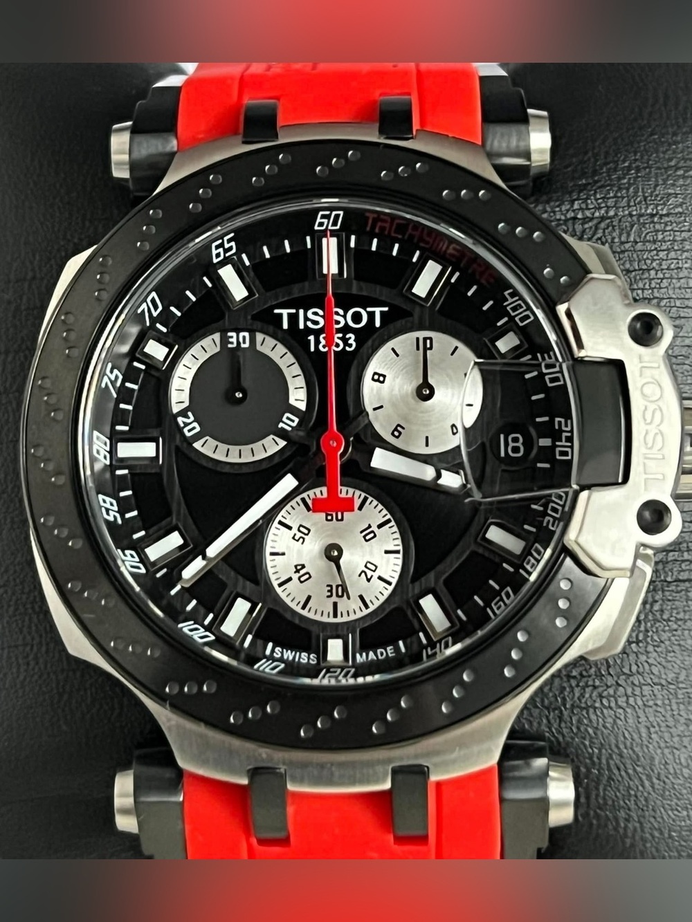 T115.417.27.051.00 - Tissot T-Race Men’s Chronograph Red Silicone
